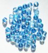 50 4x5mm Faceted Light Sapphire AB Donut Beads